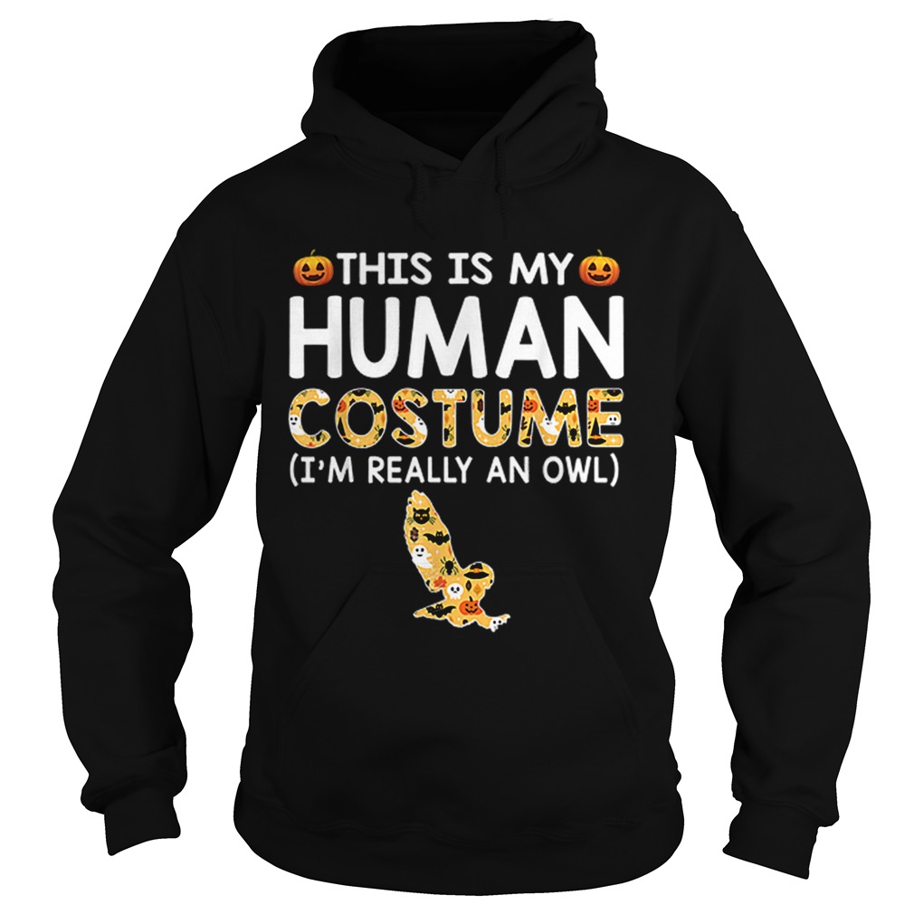 This is My Human Costume Halloween Owl Gift Hoodie