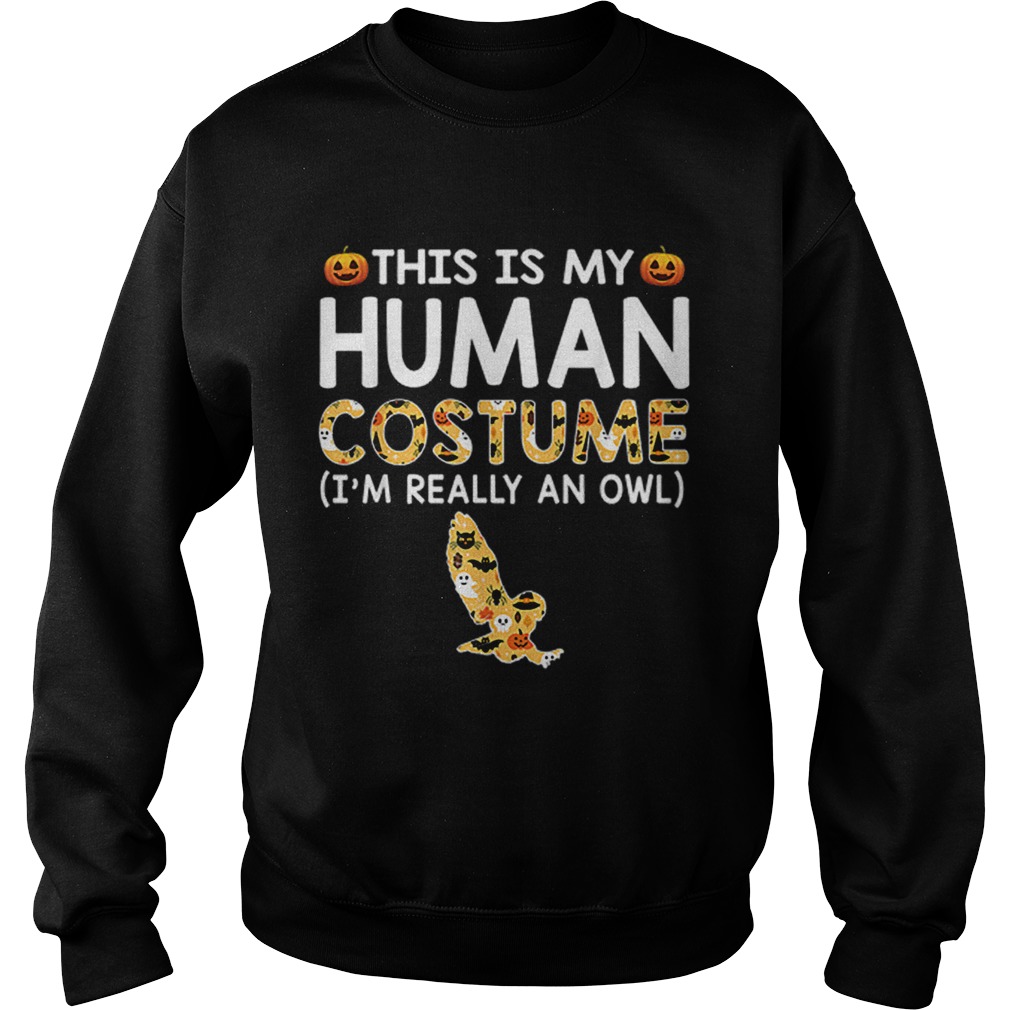 This is My Human Costume Halloween Owl Gift Sweatshirt