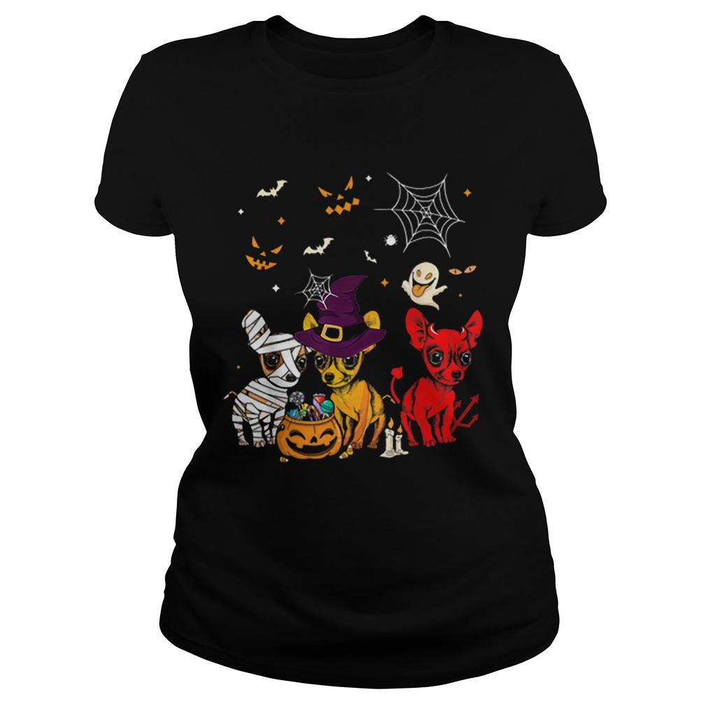 Three Chihuahuas Funny Halloween Gift For Women Classic Ladies