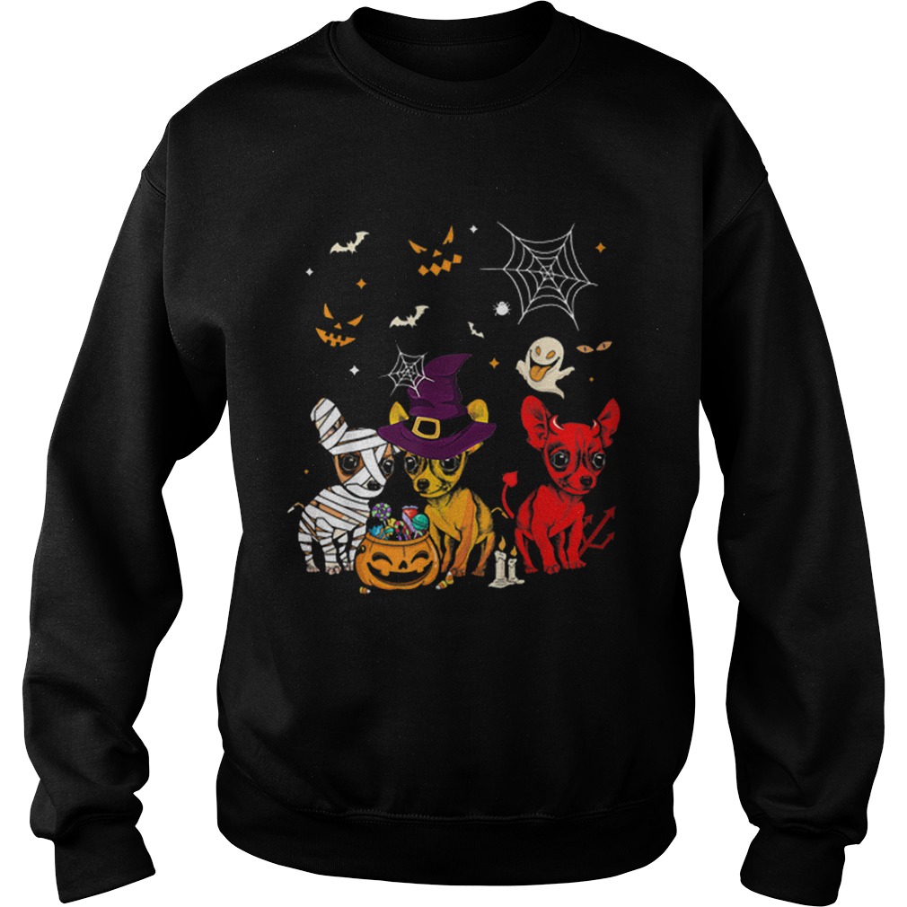 Three Chihuahuas Funny Halloween Gift For Women Sweatshirt