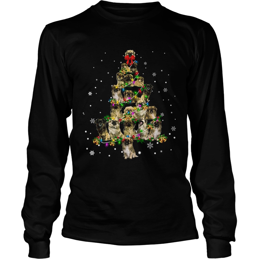 Tibetan Spaniel Christmas Tree TShirt LongSleeve