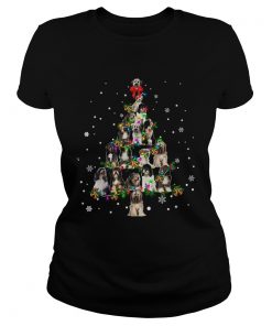 Tibetan Terrier Christmas Tree TShirt Classic Ladies