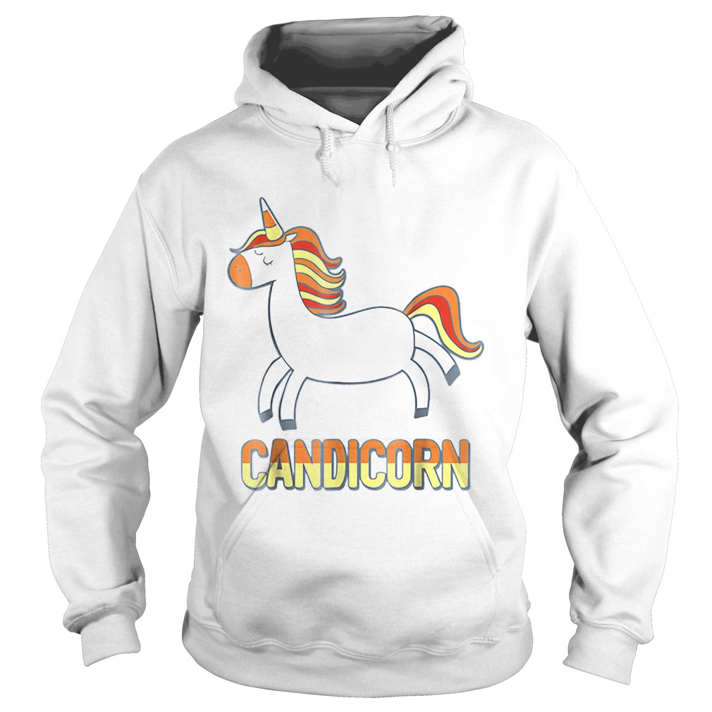 Top Cute Candicorn Halloween Candy Corn Unicorn Hoodie