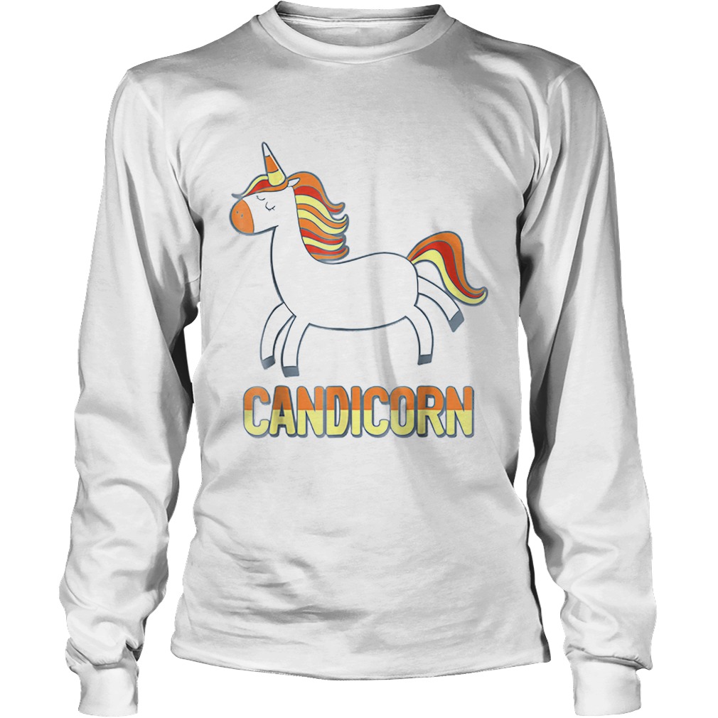 Top Cute Candicorn Halloween Candy Corn Unicorn LongSleeve