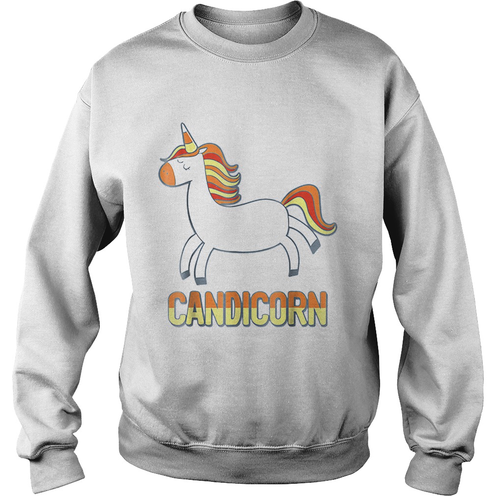 Top Cute Candicorn Halloween Candy Corn Unicorn Sweatshirt