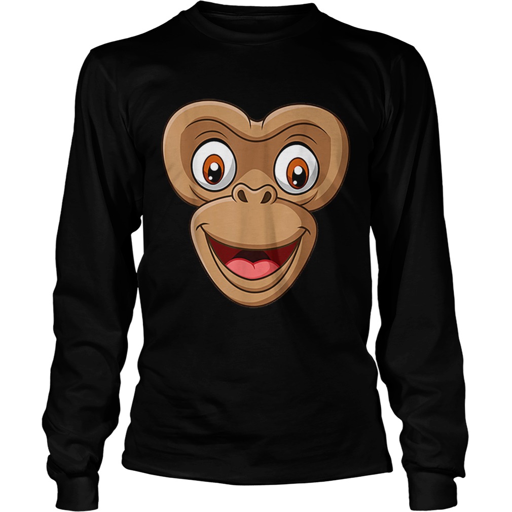 Top Halloween Monkey Face DIY Easy Costume Kids Boys Men Youth LongSleeve