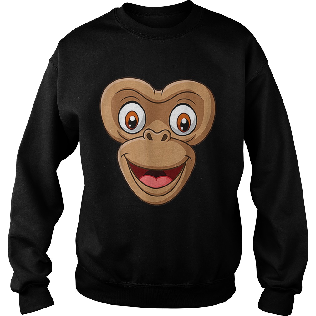 Top Halloween Monkey Face DIY Easy Costume Kids Boys Men Youth Sweatshirt