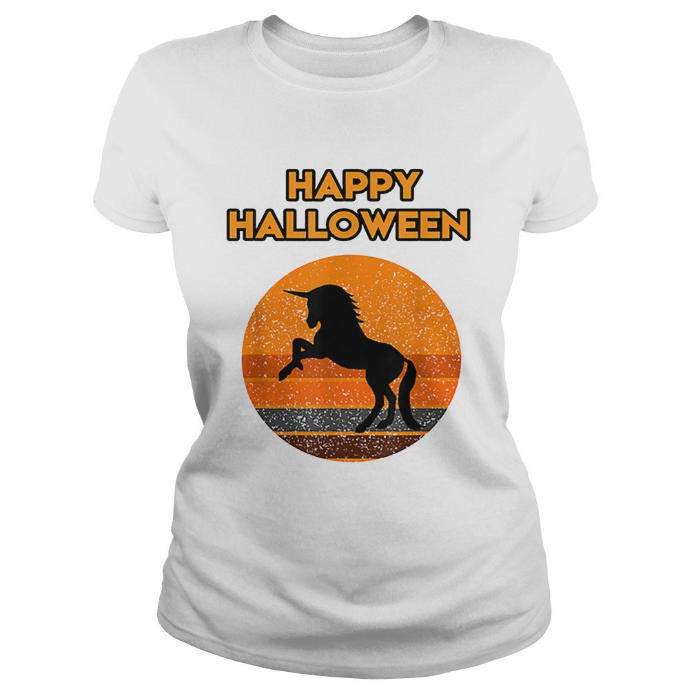 Top Halloween with a beautiful black Unicorn Classic Ladies