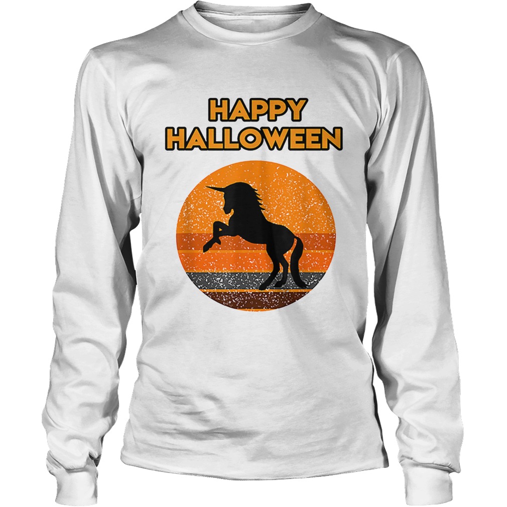 Top Halloween with a beautiful black Unicorn LongSleeve