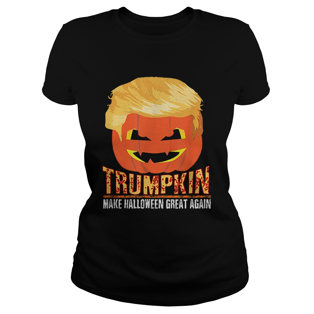 Trumpkin Pumpkin Politics Halloween Ironic Costume Fun Gift Classic Ladies