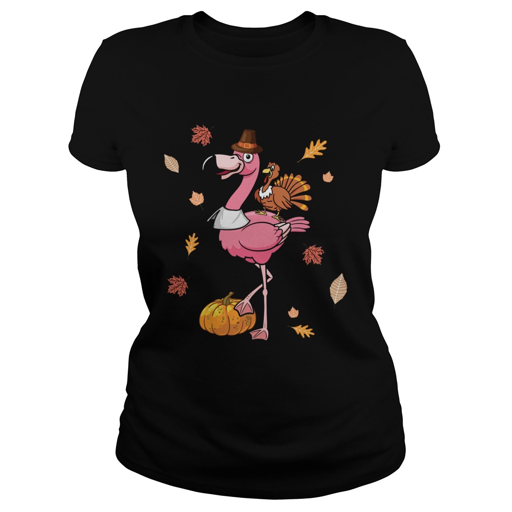 Turkey Flamingo Thanksgiving Classic Ladies