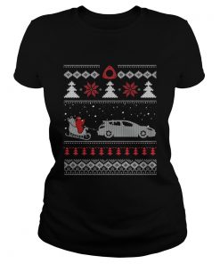 Ugly Car Christmas Shirt Classic Ladies