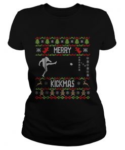 Ugly Christmas Football Sport Team Kicker TShirt Classic Ladies