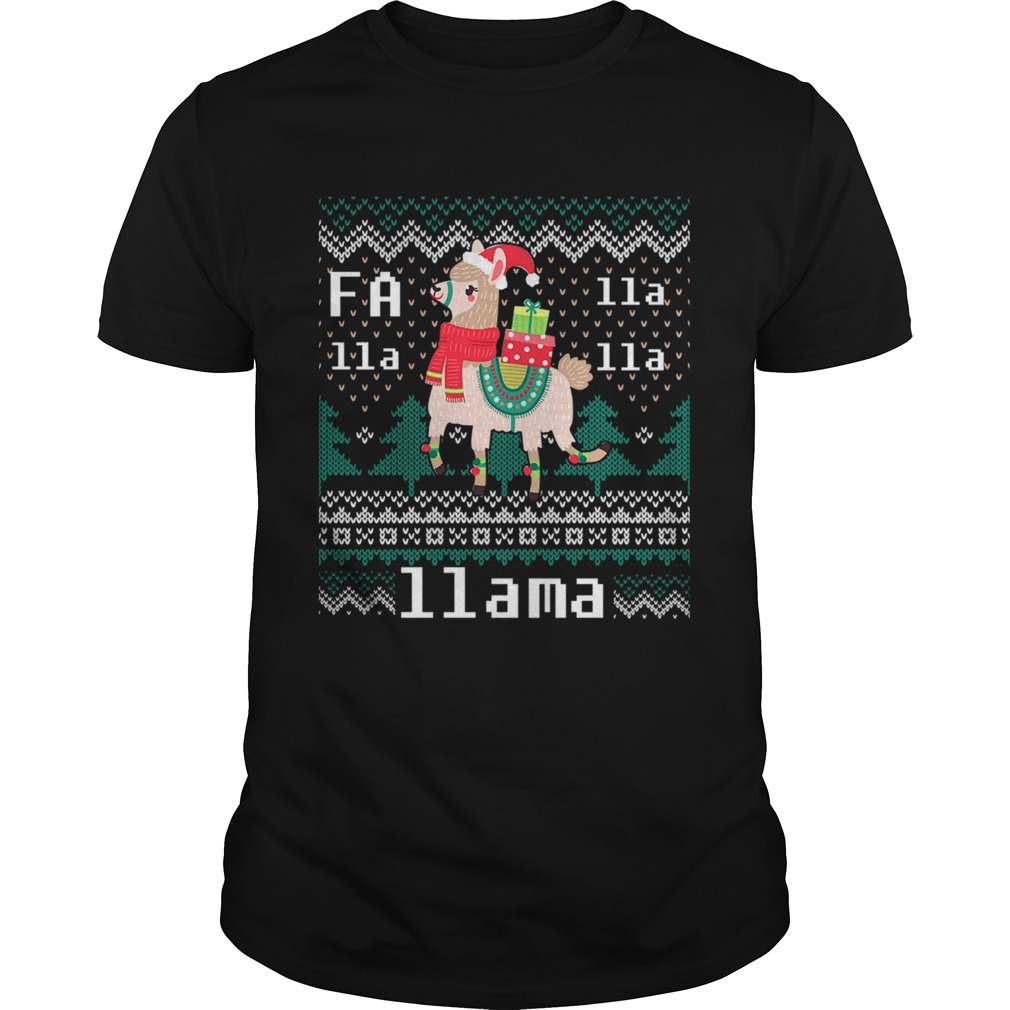 Ugly Christmas Sweater LLama Funny Holiday TShirt