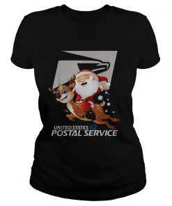 United States Postal Service Santa Claus riding Reindeer Christmas  Classic Ladies