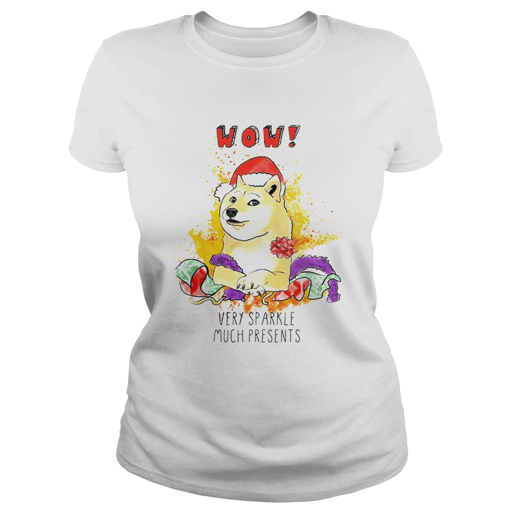 Very Sparkle Much Presents Doge Christmas TShirt Classic Ladies