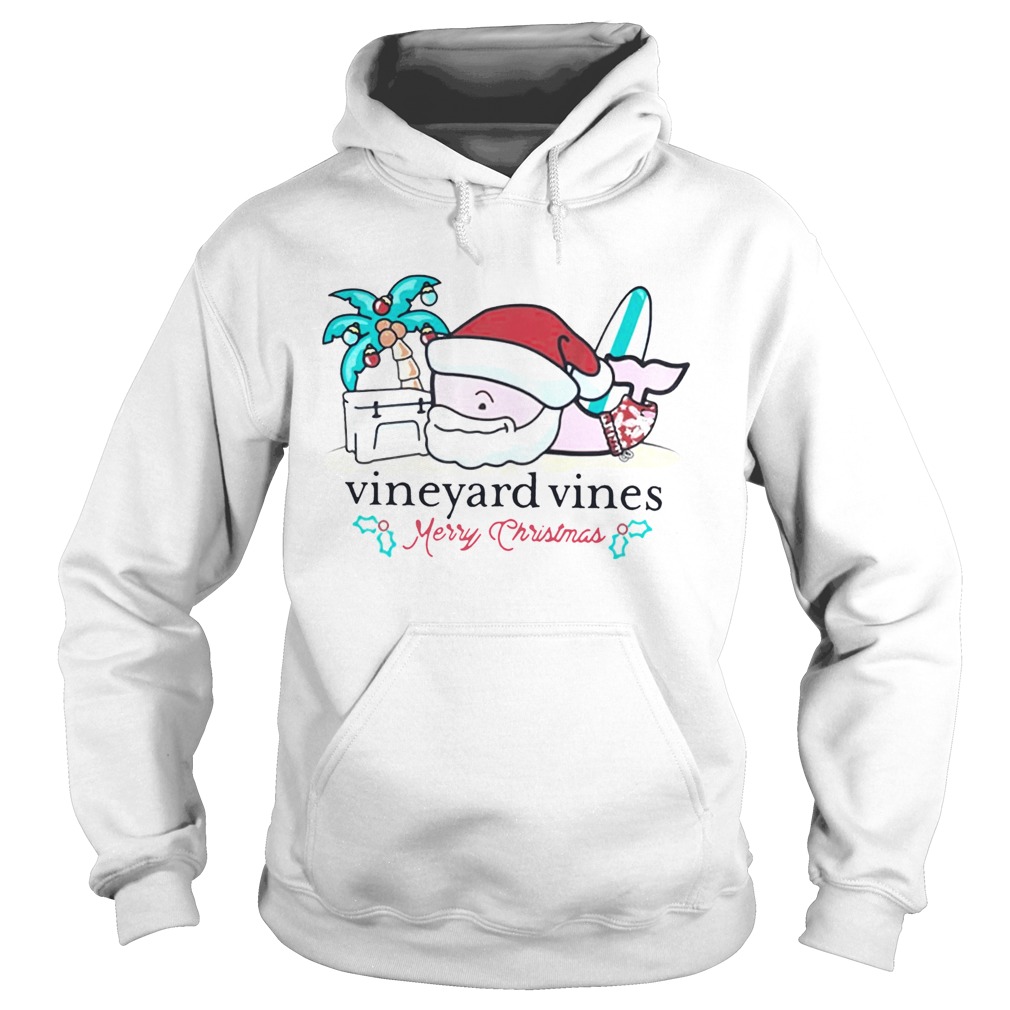 Vineyard Vines Surfside Santa Christmas T Shirt Hoodie