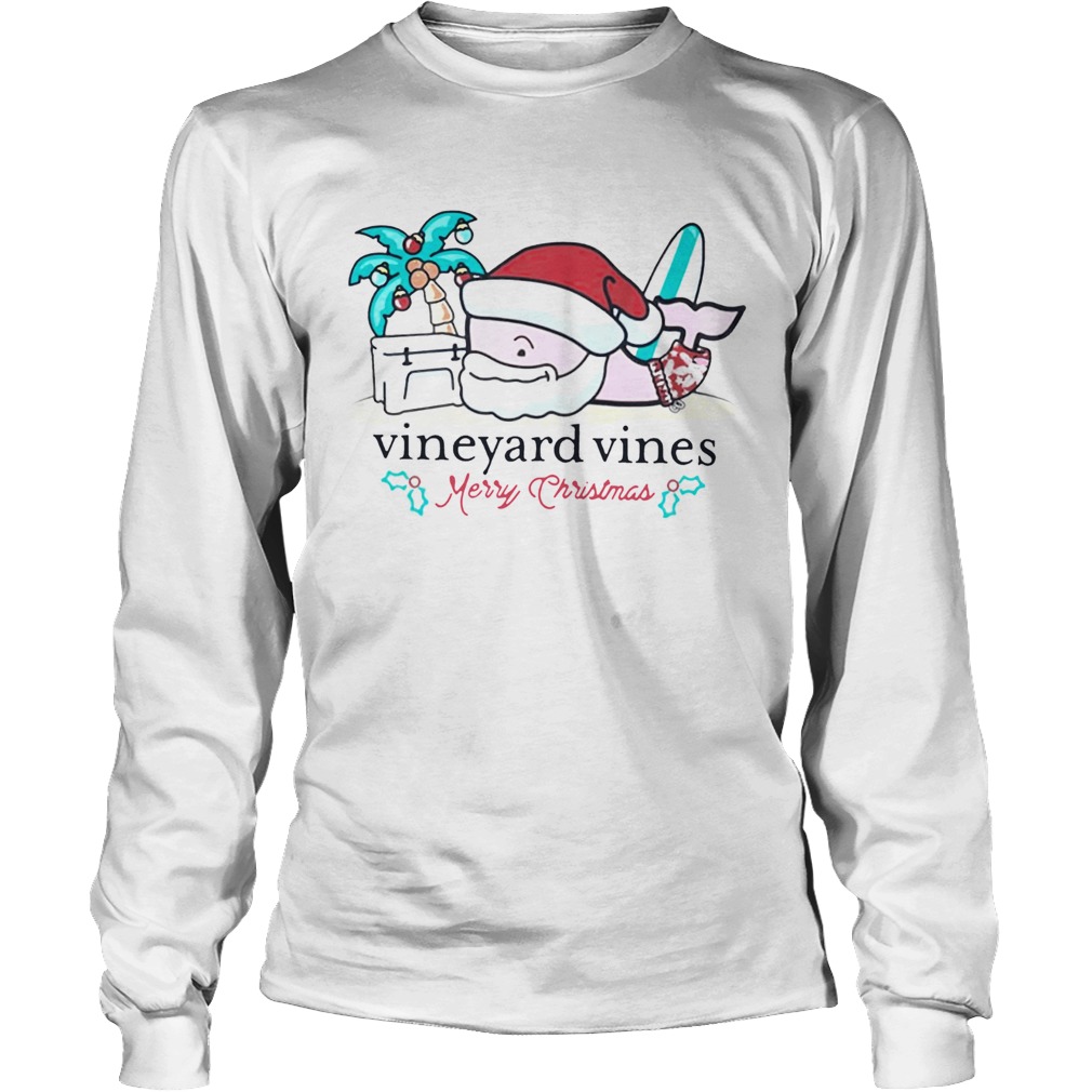 Vineyard Vines Surfside Santa Christmas T Shirt LongSleeve