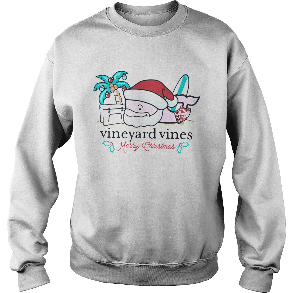 Vineyard Vines Surfside Santa Christmas T Shirt Sweatshirt