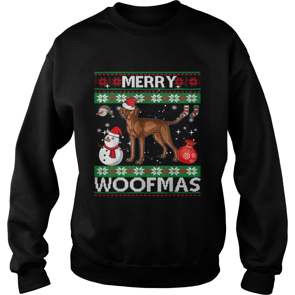 Vizsla Dog Merry Woofmas Christmas Costume TShirt Sweatshirt