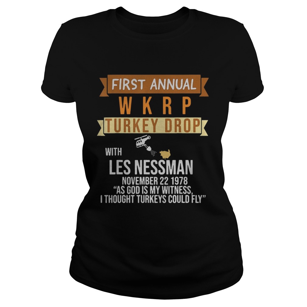 WKRP Turkey Drop TShirt Classic Ladies