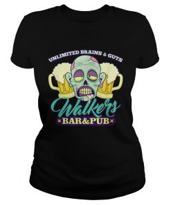 Walkers Bar And Pub Funny Zombie Halloween  Classic Ladies