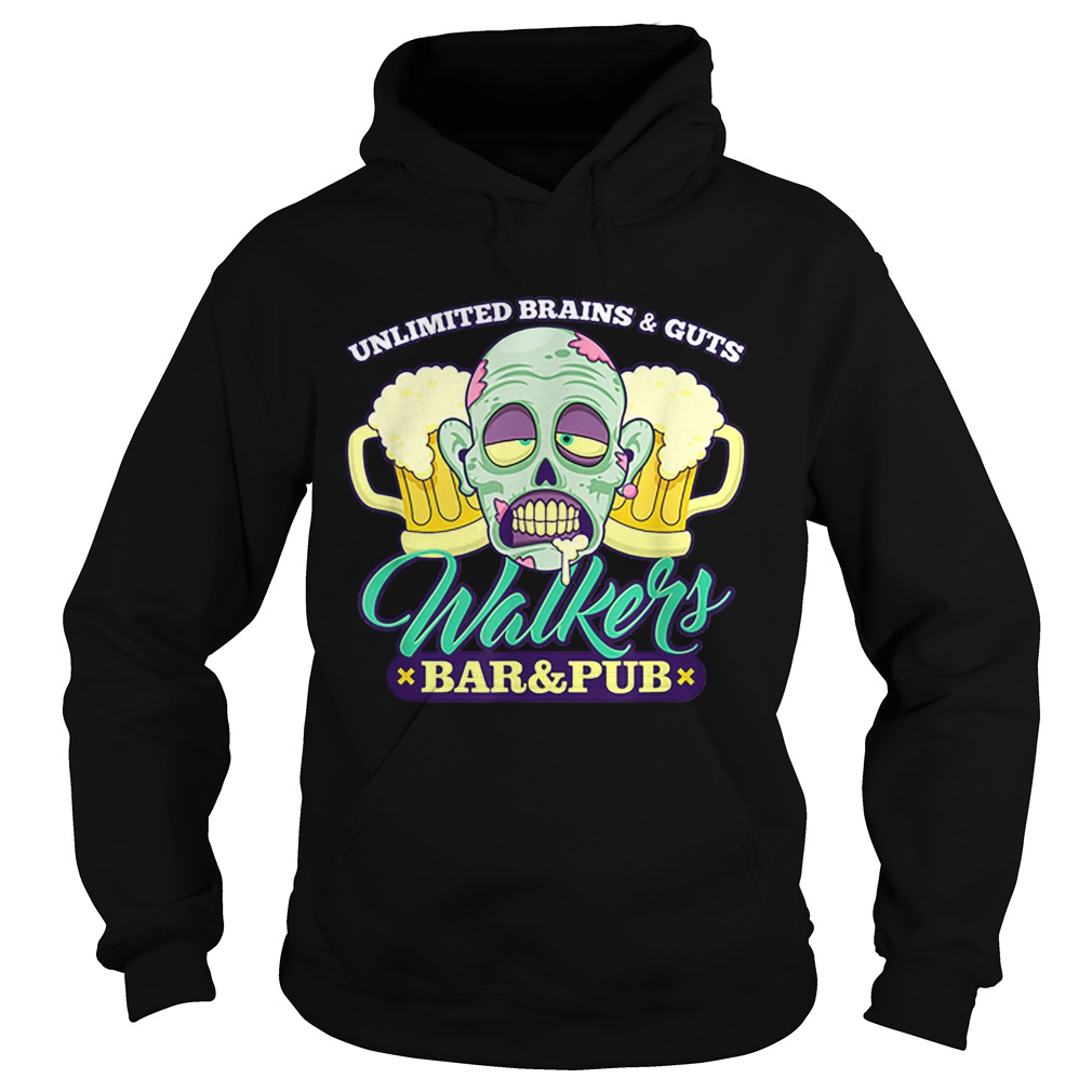 Walkers Bar And Pub Funny Zombie Halloween Hoodie