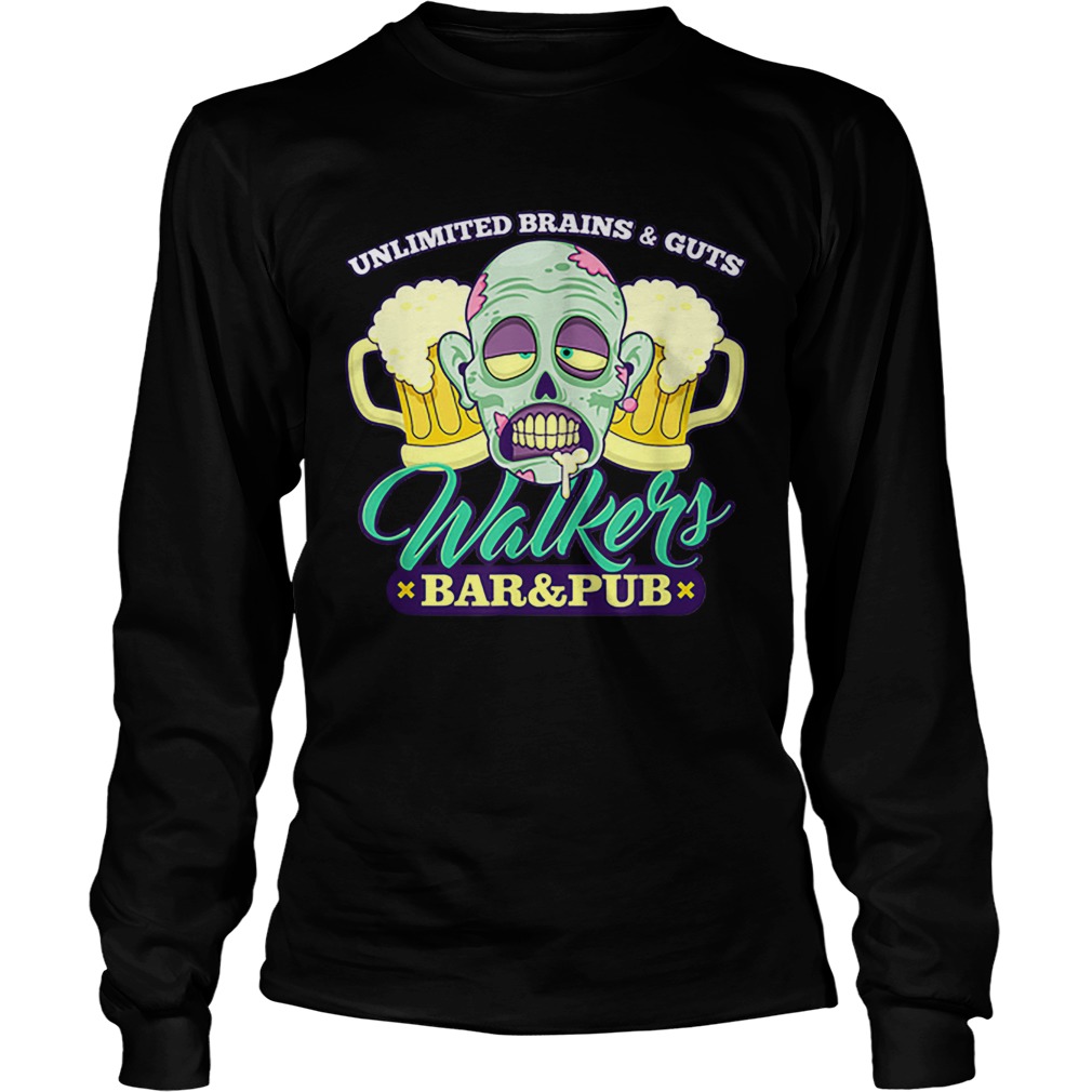 Walkers Bar And Pub Funny Zombie Halloween LongSleeve