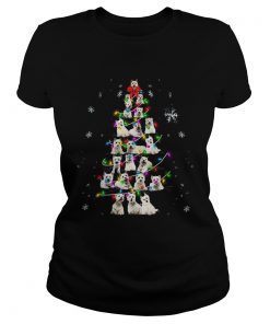 Westie Christmas Tree TShirt Classic Ladies