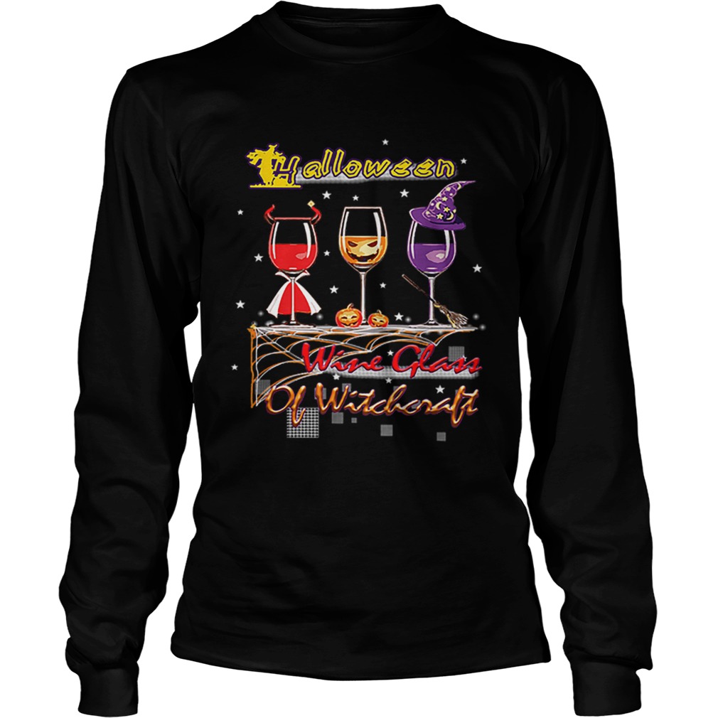 Wine Glass Of Witchcraft Halloween Funny LongSleeve