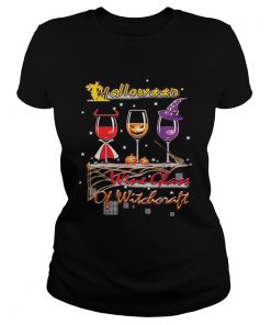 Wine Glass Of Witchcraft Halloween T Classic Ladies