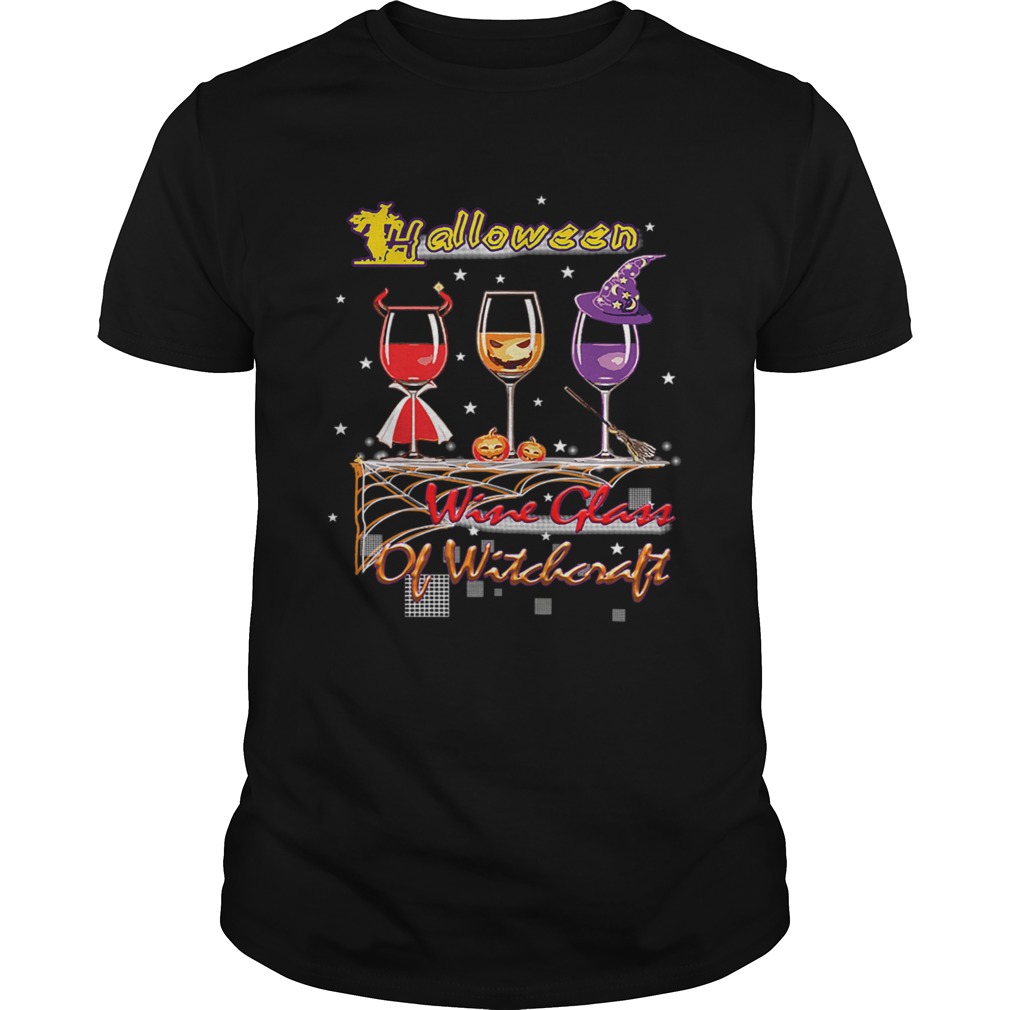 Wine Glass Of Witchcraft Halloween Tshirt