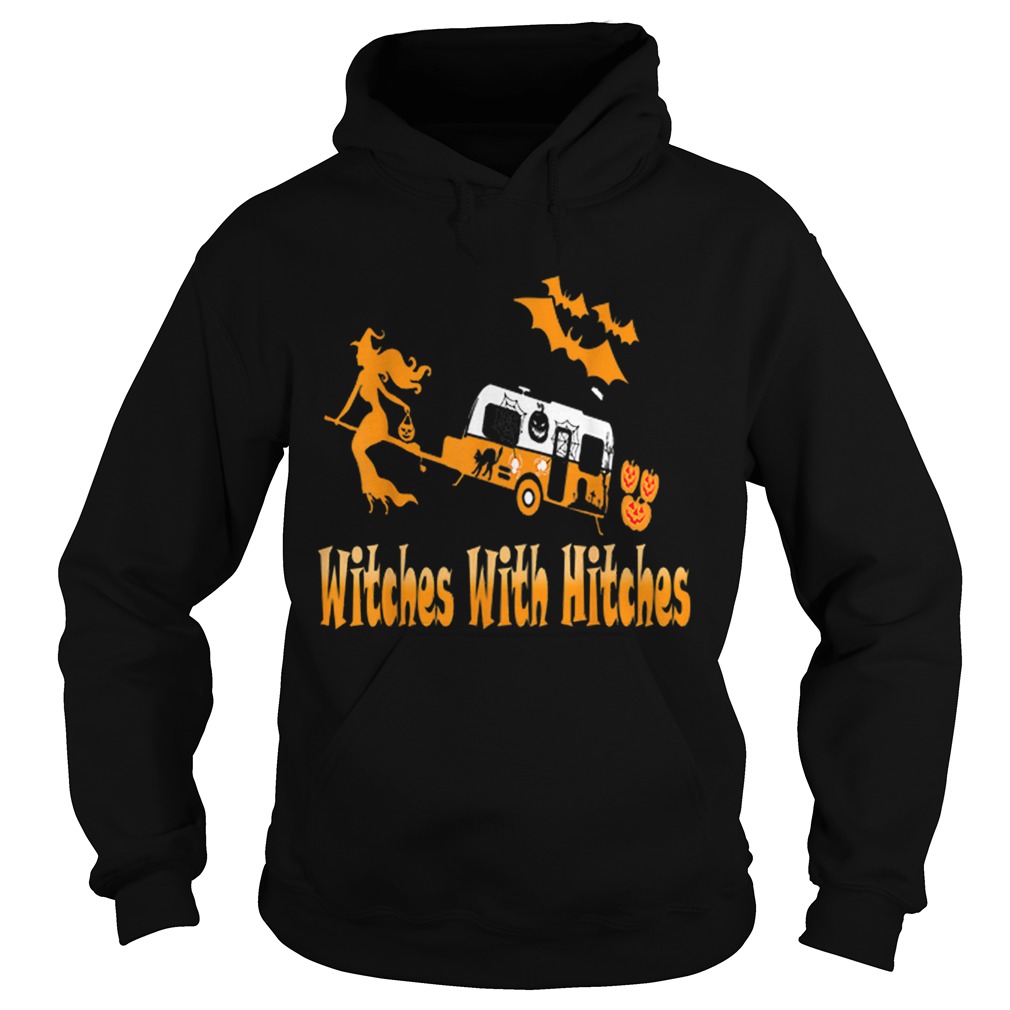 Witches With Hitches Camping Funny Halloween Womens Hoodie