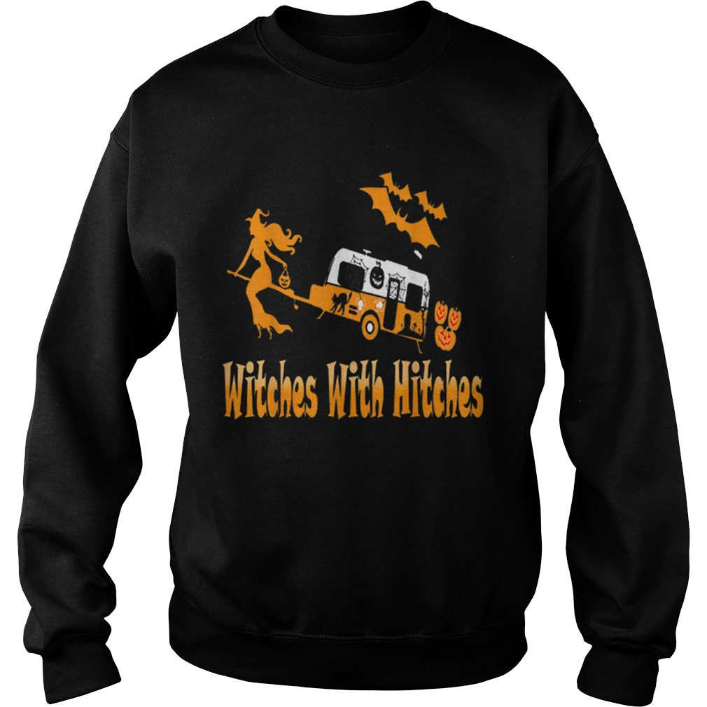 Witches With Hitches Camping Funny Halloween Womens Sweatshirt