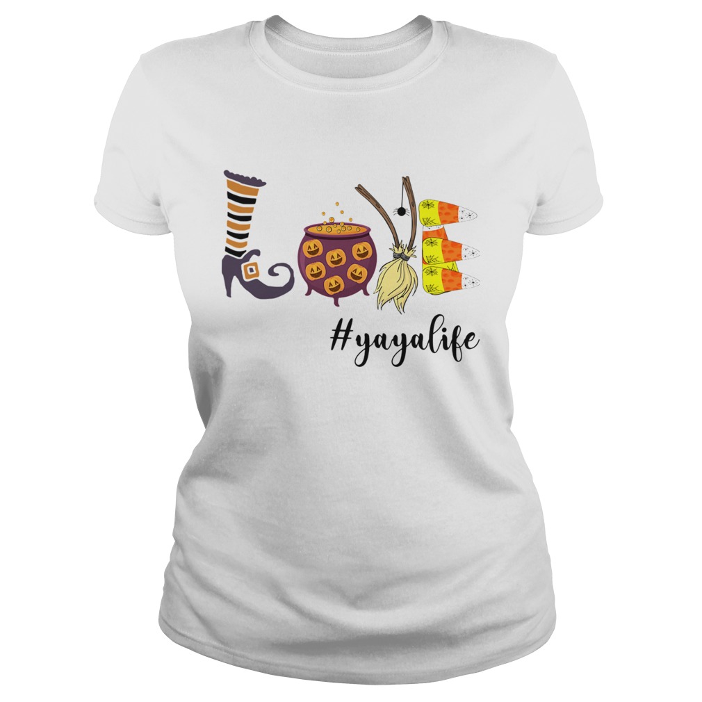 Women Halloween Love YaYalife YaYa Life TShirt Classic Ladies