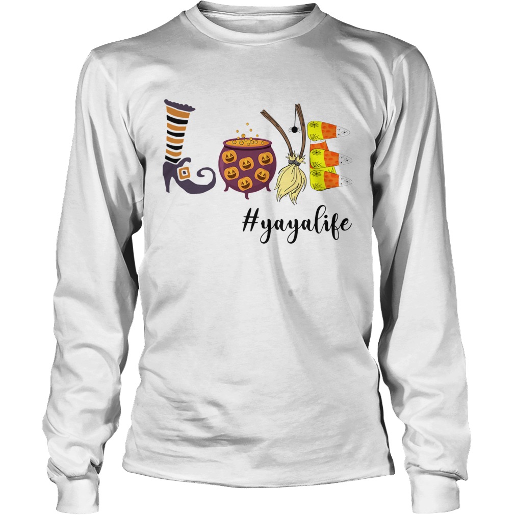 Women Halloween Love YaYalife YaYa Life TShirt LongSleeve