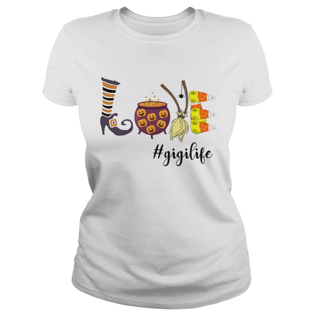 Women Halloween Love gigilife Gigi Life TShirt Classic Ladies