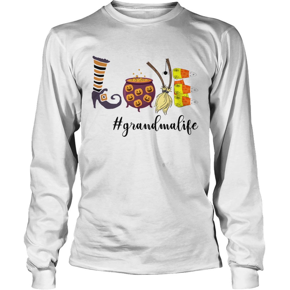 Women Halloween Love grandmalife Grandma Life TShirt LongSleeve