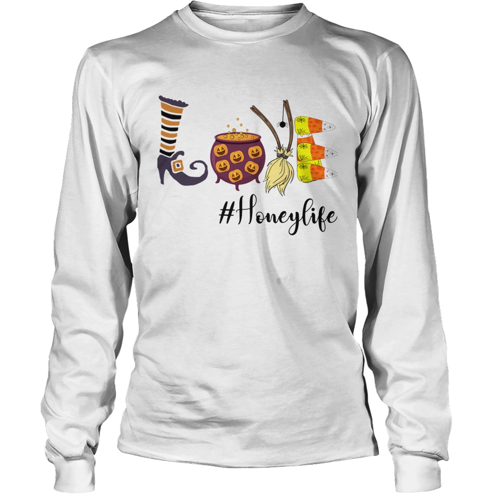 Women Halloween Love honeylife Honey Life TShirt LongSleeve