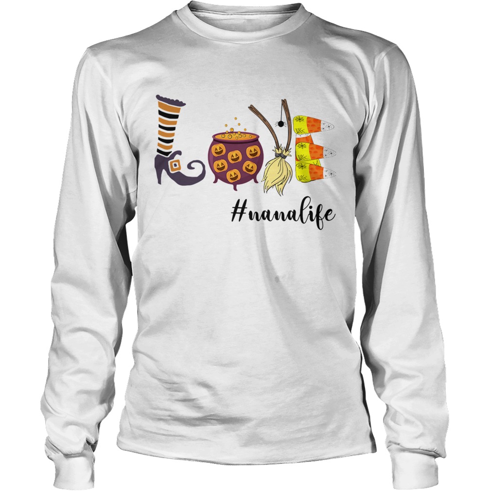 Women Halloween Love nanalife Nana Life TShirt LongSleeve