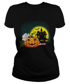 Womens Nurse PumpkinsWomens Halloween Pumpkin Scrubs TShirt Classic Ladies