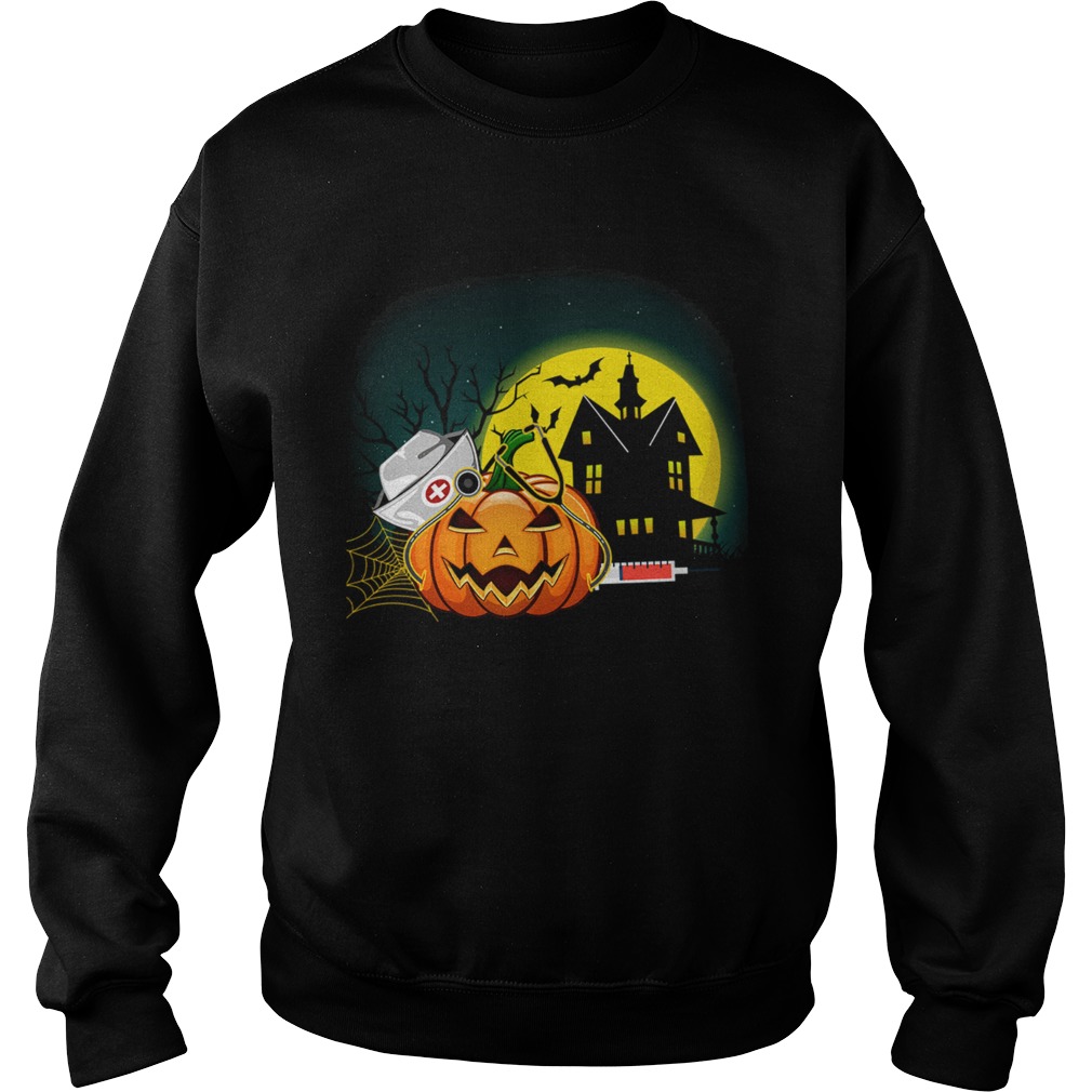 Womens Nurse PumpkinsWomens Halloween Pumpkin Scrubs TShirt Sweatshirt