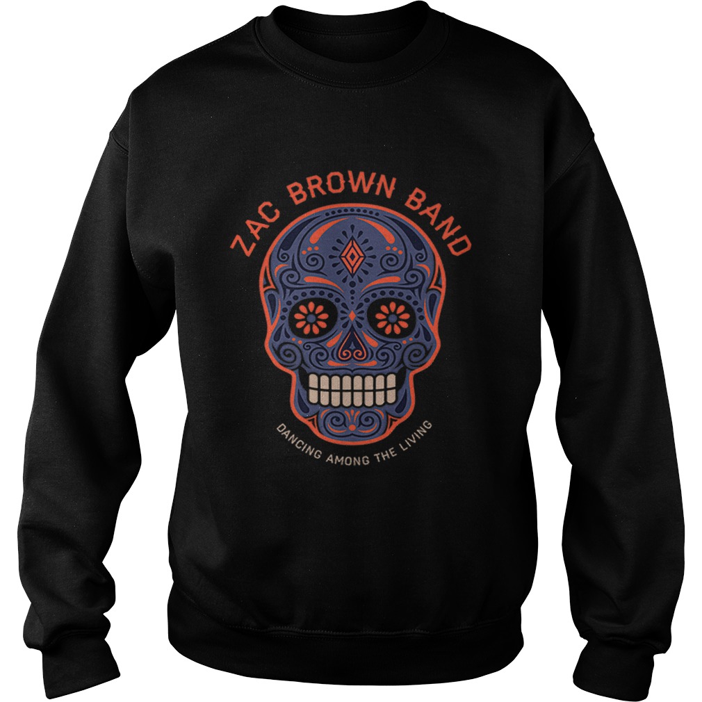 Zac Brown BandSugar Skull Halloween Day of the Dead Sweatshirt