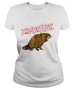 Zombie Animal Zombeaver Wild Life Halloween Tee  Classic Ladies