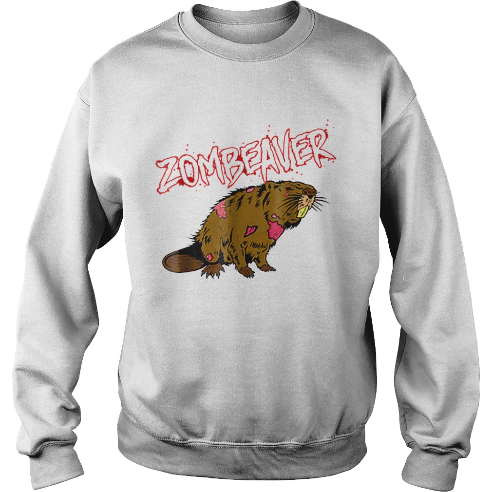 Zombie Animal Zombeaver Wild Life Halloween Tee Sweatshirt