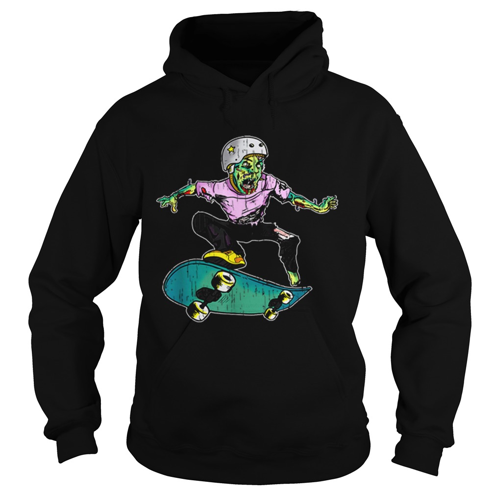 Zombie Teen Halloween Skateboarder Costume Kids Gift Hoodie