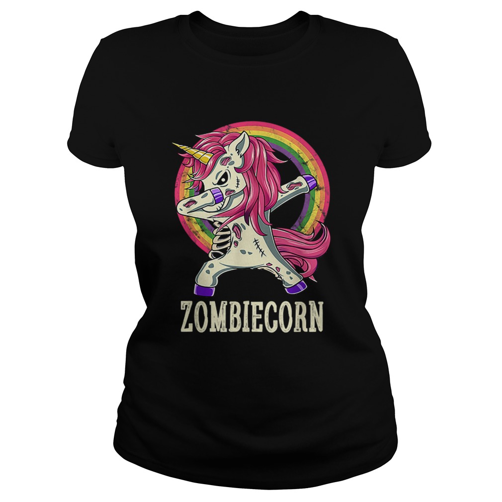 Zombiecorn Zombie Unicorn Dab Dance Halloween Gift Classic Ladies