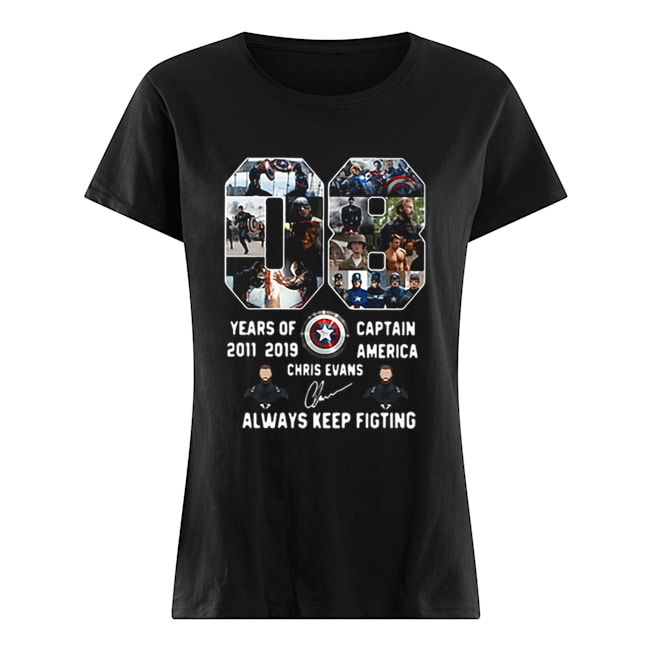 08 years of Captain America 2011 2019 Chris Evans Classic Women's T-shirt