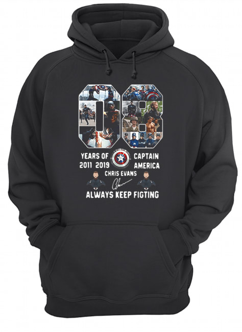 08 years of Captain America 2011 2019 Chris Evans Unisex Hoodie