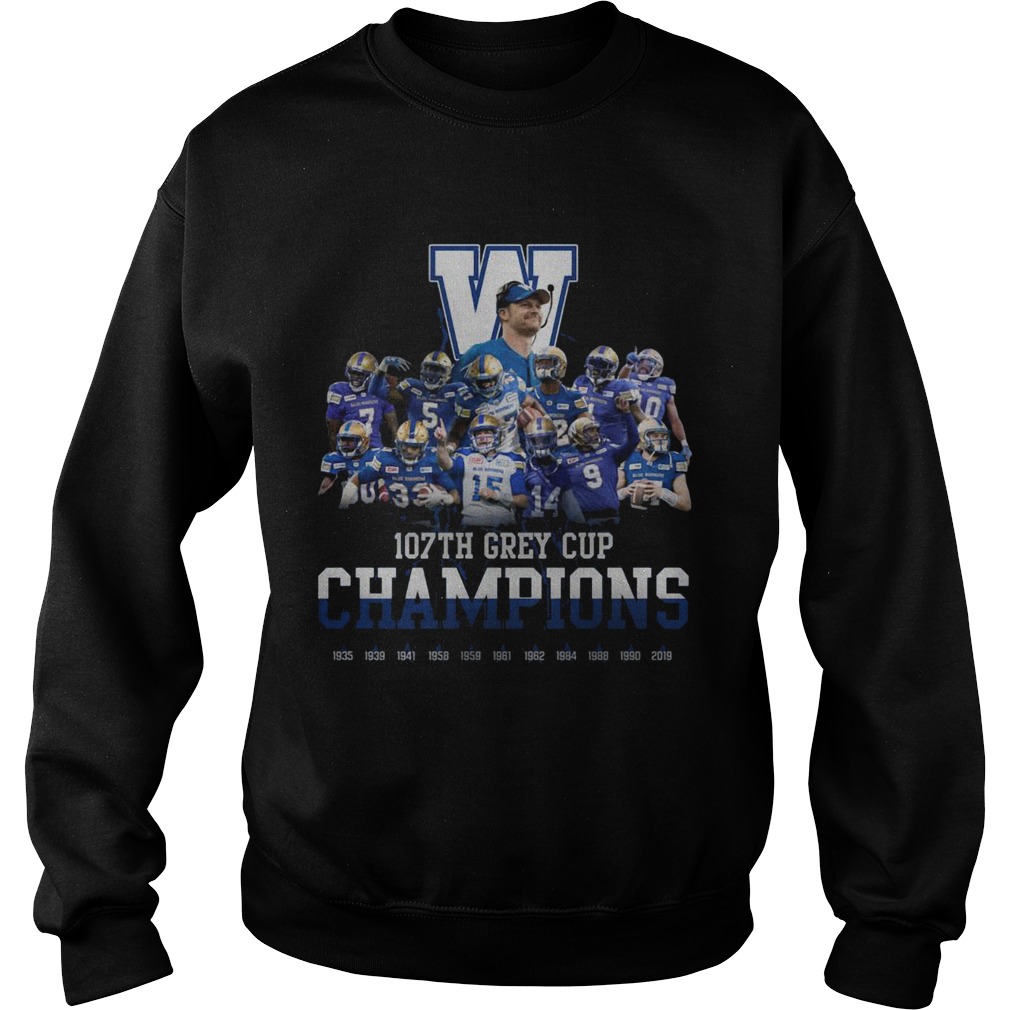 107th Grey Cup Blue Bombers Champions Sweatshirt